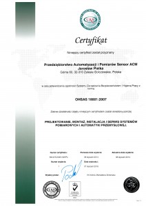 cert OHSAS 18001 PL